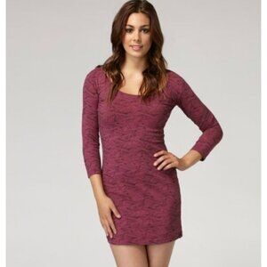 DC Shoes Womens Phoenix knit Dress pattern cotton 3/4 sleeve Size XL new